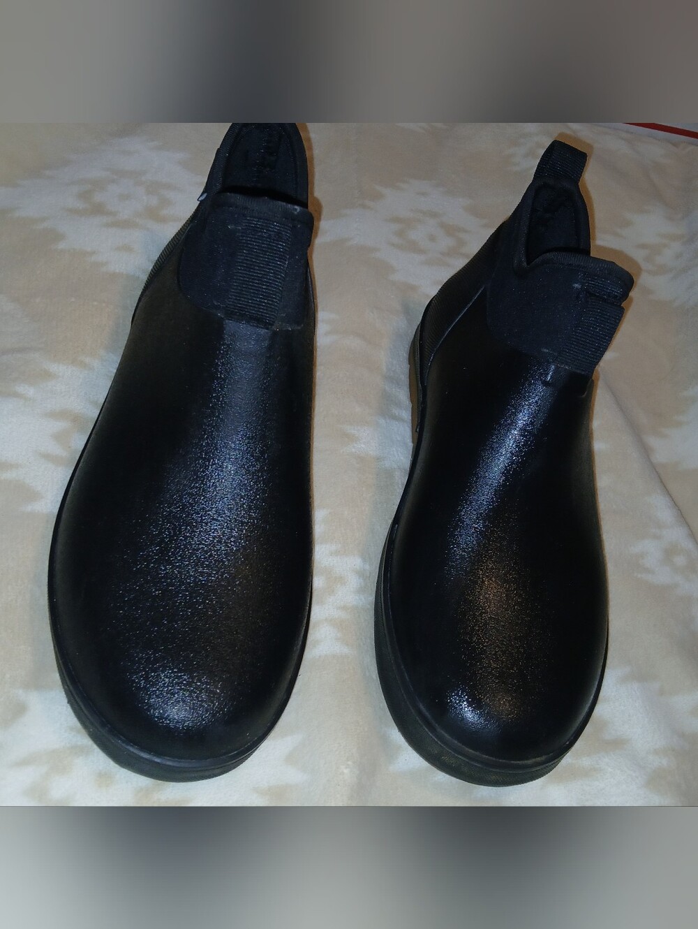 Men's Black Staheekum Size 9 Slip On Rain Ankle Boot